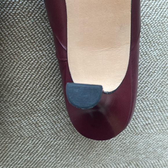 Antonio Melani Pointy Square Glove Fit Slip In Heel. Cranberry Red Leather.SZ 10 - Picture 9 of 16